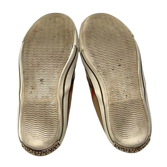 BURBERRY Nova Check Plaid Canvas Slip On Sneakers Slides 37 - Picture 8 of 15